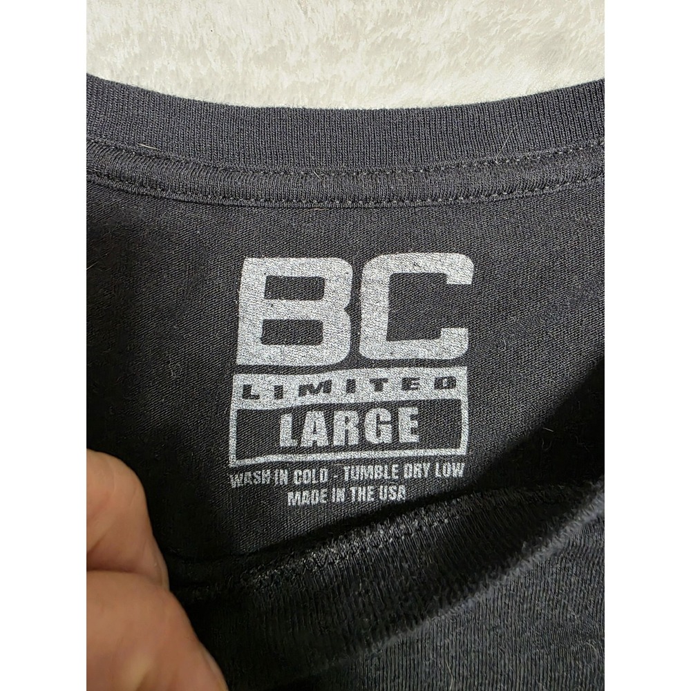 BC Limited Shirt Mens Large Black Beatings Will Continue Skull Pirate‎ Funny Tee - Picture 2 of 6